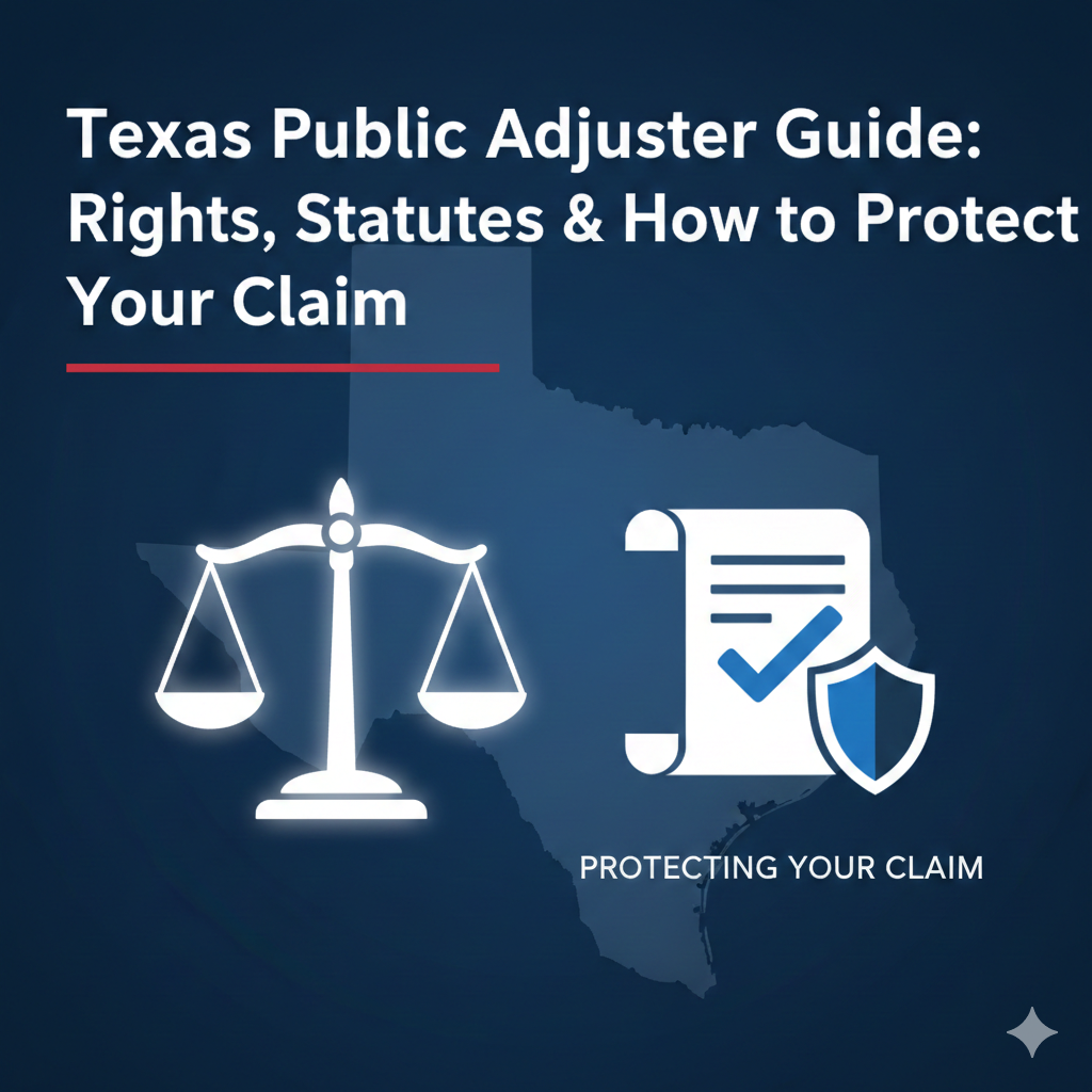 Texas Public Adjuster Guide: Rights, Statutes & How to Protect Your Claim